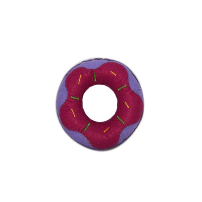 Nefes Keçe Kedi Oyuncağı Donut Pembe-Mor çap 13cm