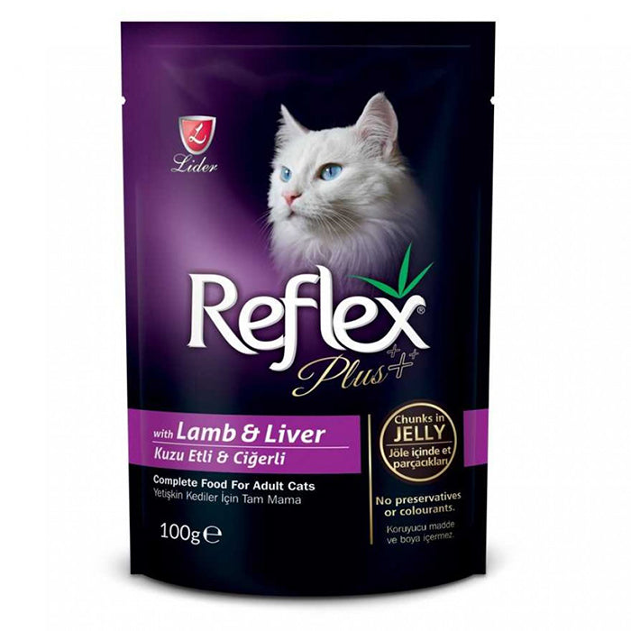 Reflex Plus Jelly Kuzu Etli&Ciğerli 100gr Yaş Kedi Maması