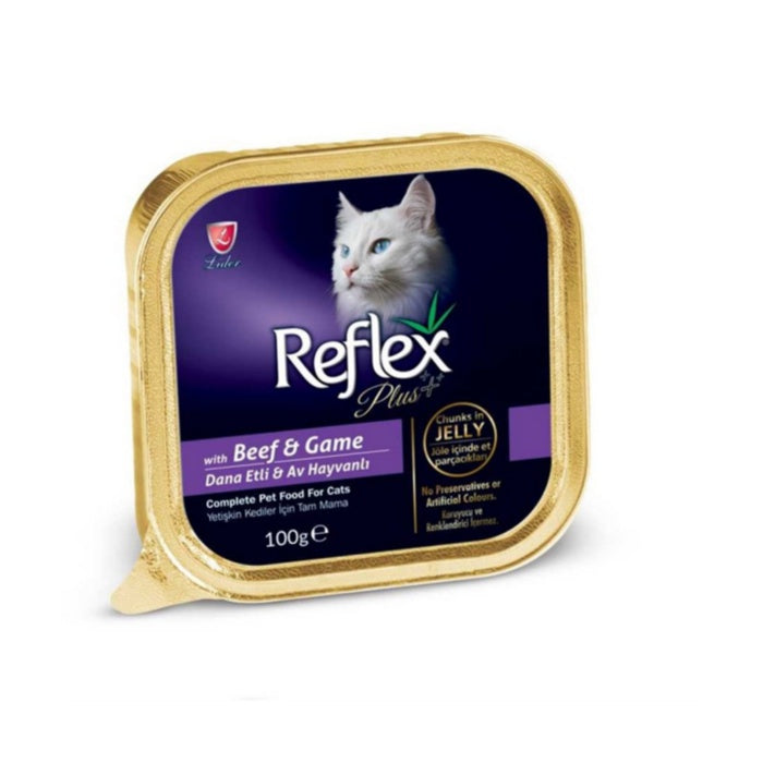 Reflex Plus Jelly Dana Etli&Av Hayvanlı 100gr Yaş Kedi Maması
