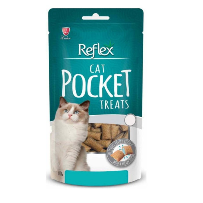 Reflex Pockets Tavuklu ve Peynirli Kedi Ödülü 60gr