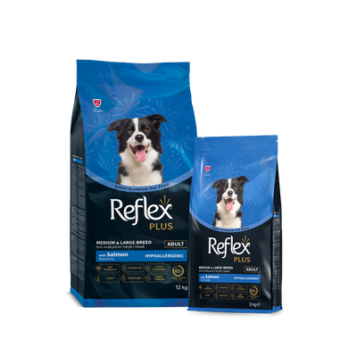 Reflex Plus Somonlu Orta ve Büyük Irk Yetişkin Köpek Maması 12 KG