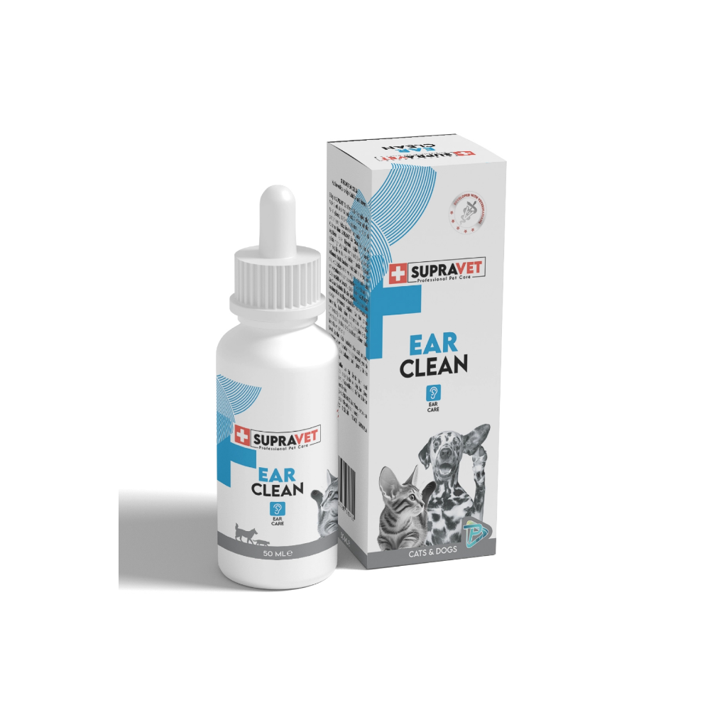 SupraVet Ear Clean Kedi ve Köpek Kulak Temizleme Solüsyonu 50 ml