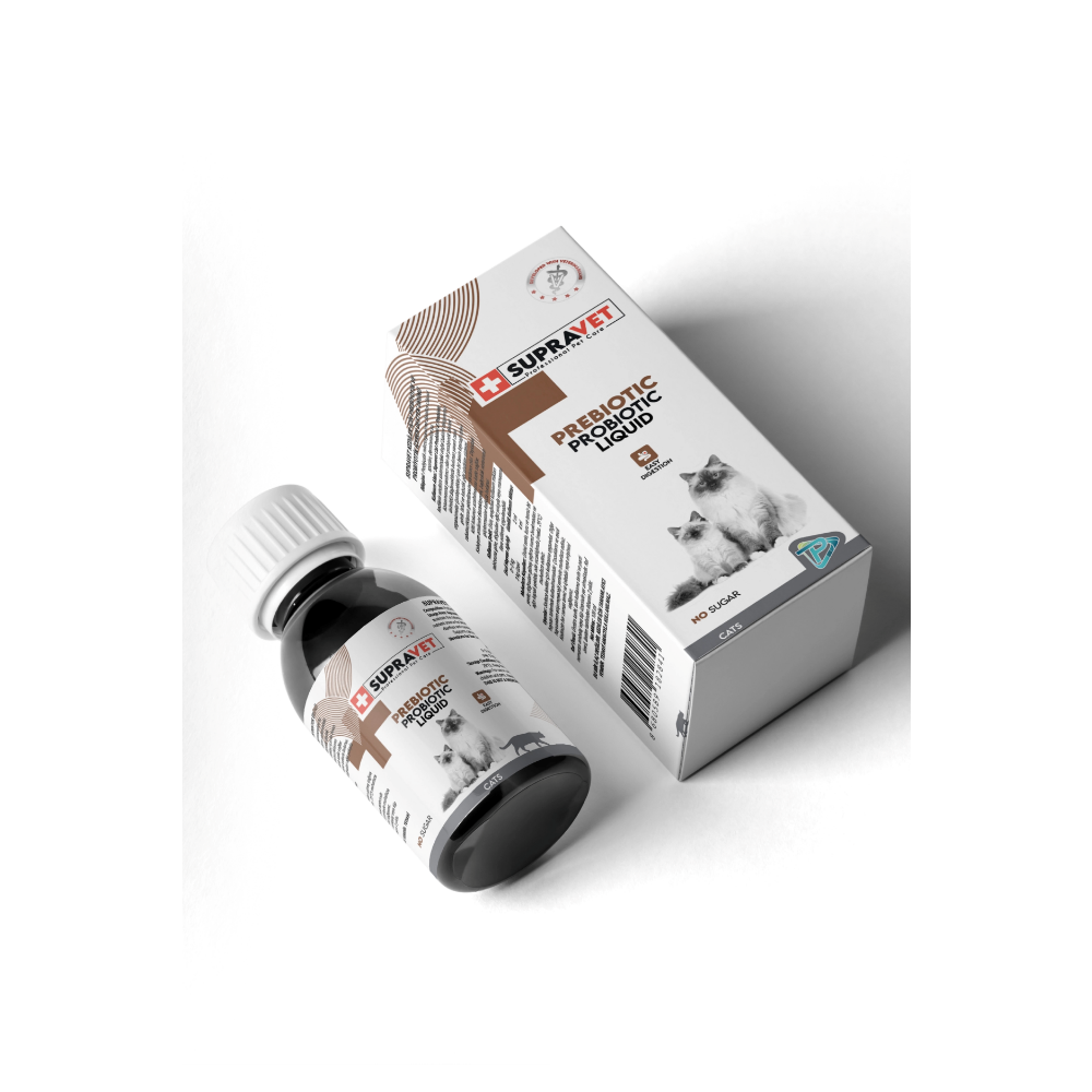 SupraVet Sıvı Probiyotik Kedi Bağışıklık Güçlendirici Probiyotik + Prebiyotik Takviyesi 100 ml