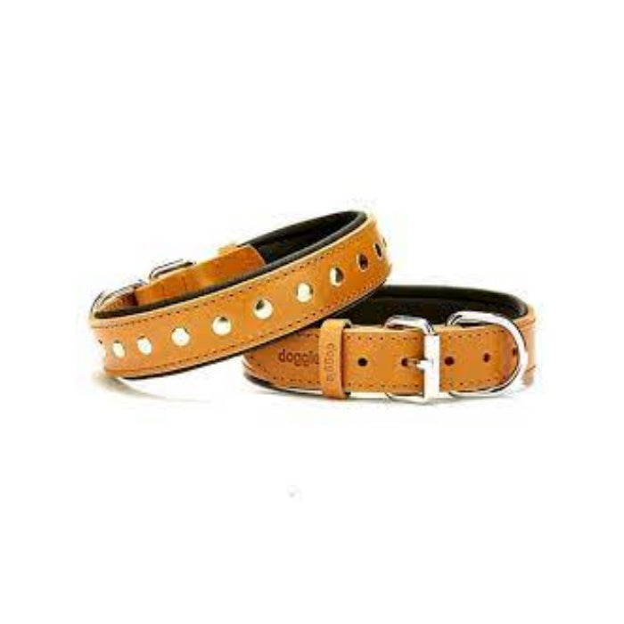 Doggie Yumuşak Doku Rivetli Köpek Boyun Tasması Camel 3.0*55Cm