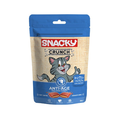 Snacky Crunch Anti-Age Somonlu Kedi Ödülü 60gr