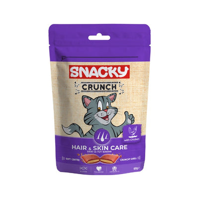 Snacky Crunch Hair&Skin Tavuklu Kedi Ödülü 60gr