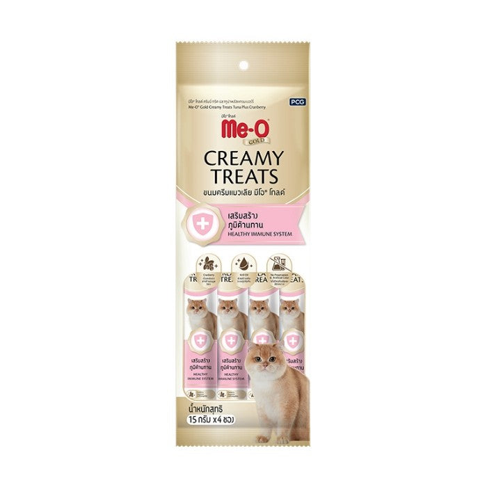Me-O Creamy Treats Ton Balığı ve Turna Yemişli Sıvı Kedi Ödülü 4x15gr