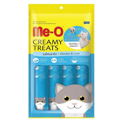 ME-O Creamy Treats Chicken&Liver–Tavuklu Ciğerli Krem Kedi Ödülü 4x15gr