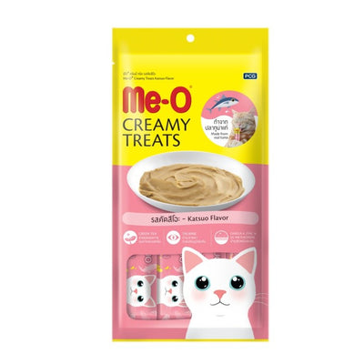 Me-O Creamy Treats Çizgili Orkinos Balığı Sıvı Kedi Ödülü 4x15gr