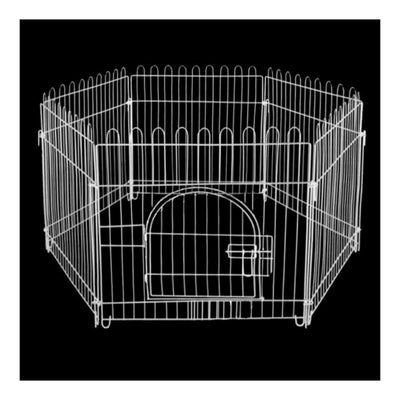 Zampa Beyaz Metal Köpek Çiti 60x55