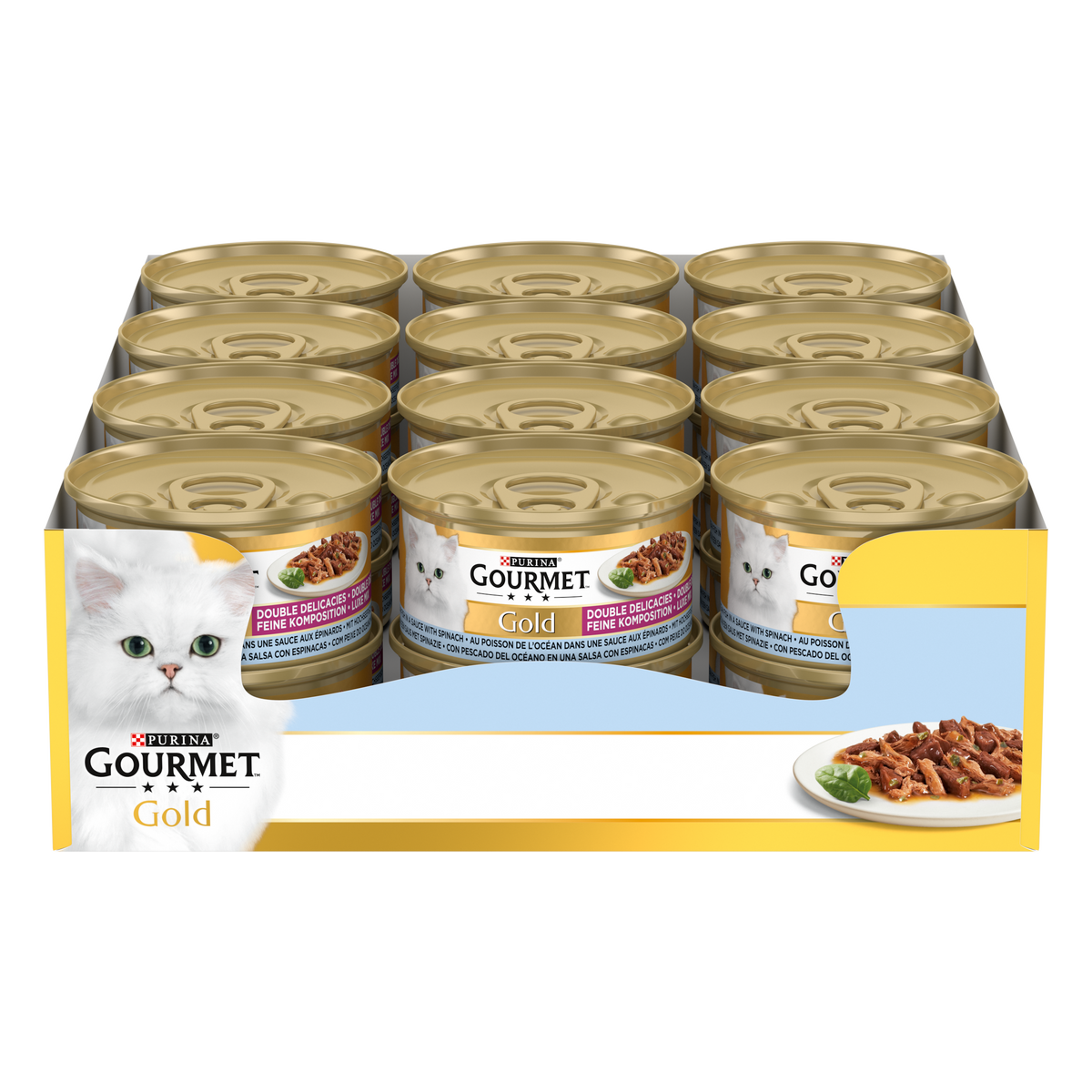 Gourmet Gold Çifte Lezzet Okyanus Balık&Ispanak 85gr Yaş Kedi Konservesi