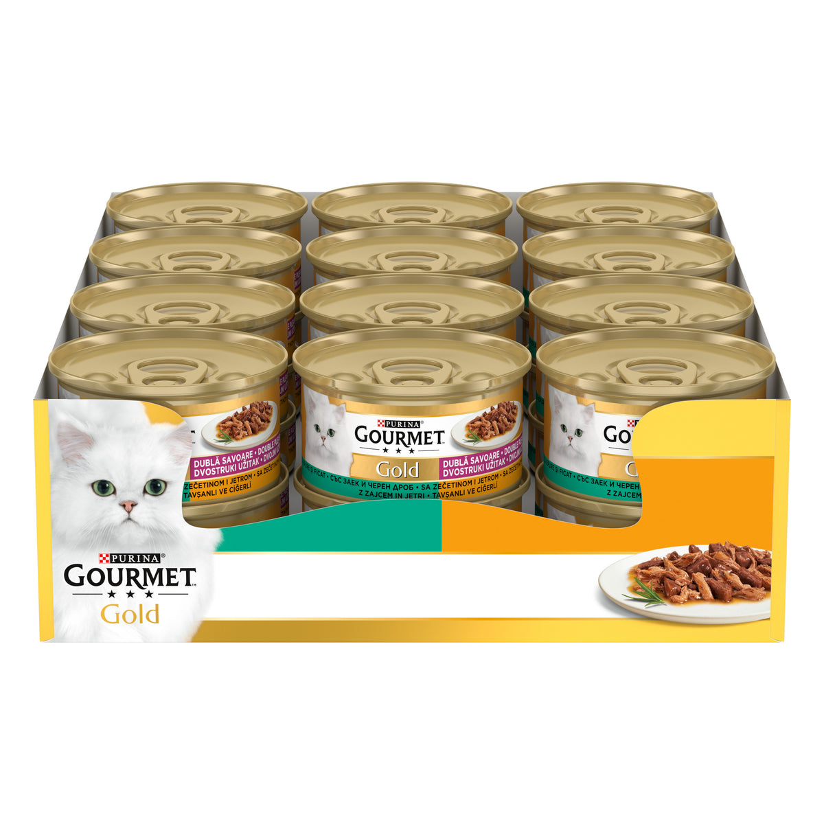 Gourmet Gold Çifte Lezzet Tavşan&Ciğer 85gr Yaş Kedi Konservesi