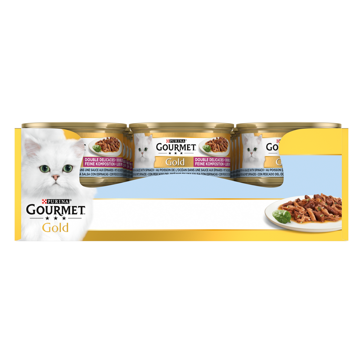 Gourmet Gold Çifte Lezzet Okyanus Balık&Ispanak 85gr Yaş Kedi Konservesi