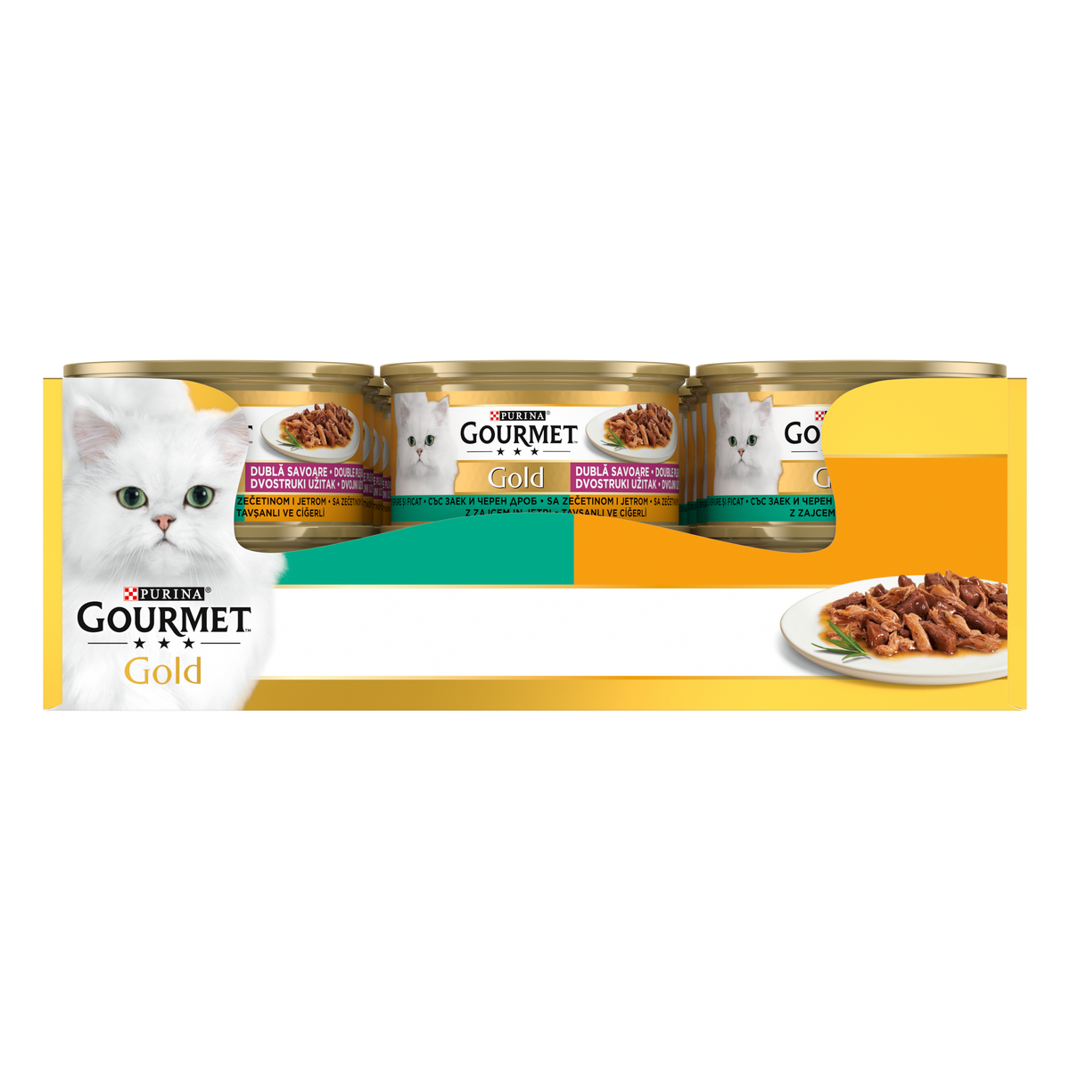 Gourmet Gold Çifte Lezzet Tavşan&Ciğer 85gr Yaş Kedi Konservesi