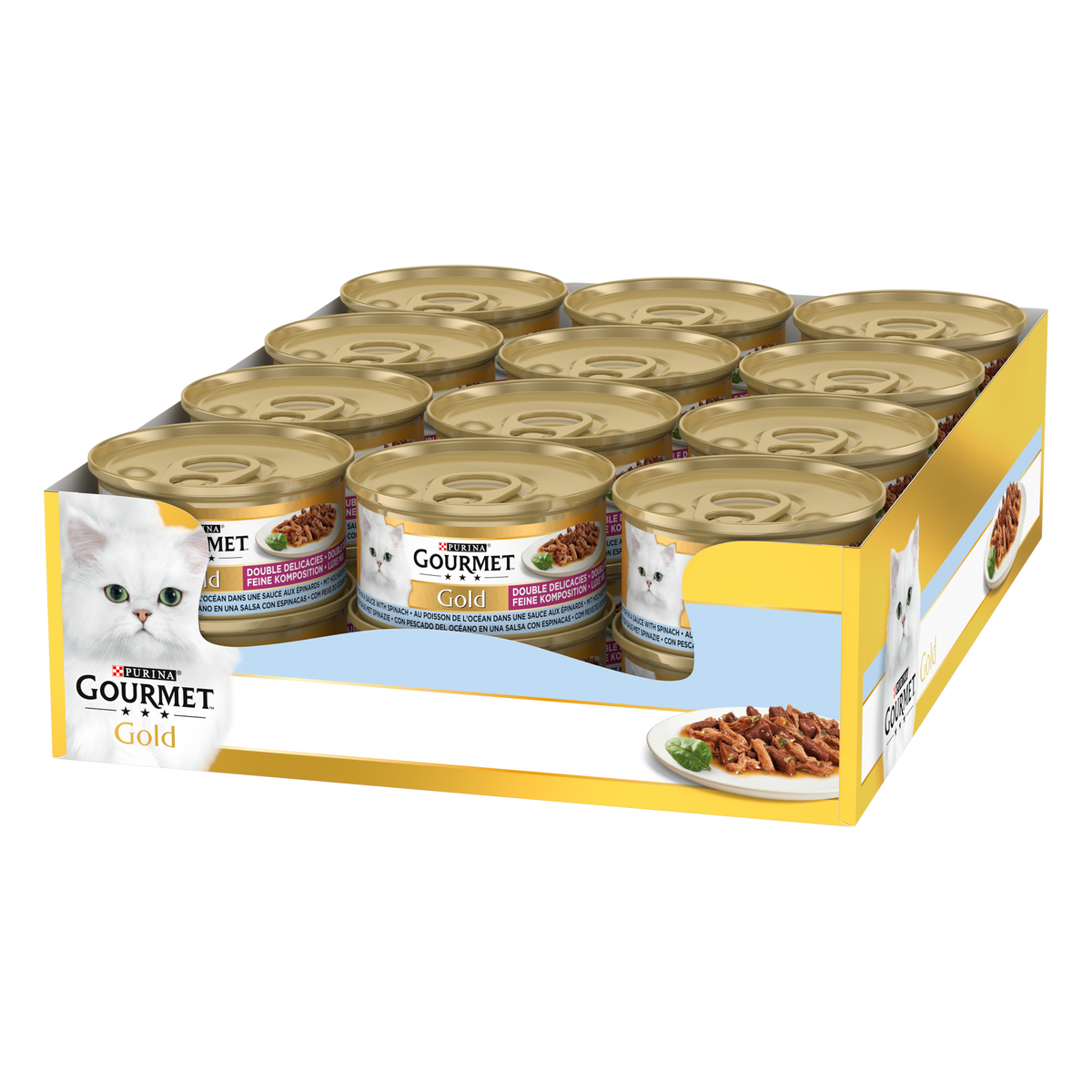 Gourmet Gold Çifte Lezzet Okyanus Balık&Ispanak 85gr Yaş Kedi Konservesi