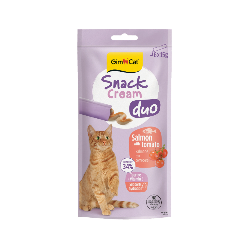Gimcat Snack Cream Duo Salmon & Tomato Kedi Ödülü 6x15gr