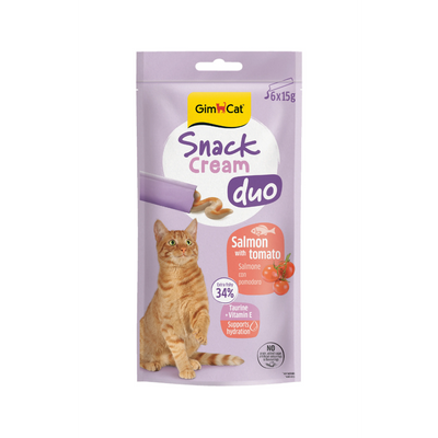 Gimcat Snack Cream Duo Salmon & Tomato Kedi Ödülü 6x15gr