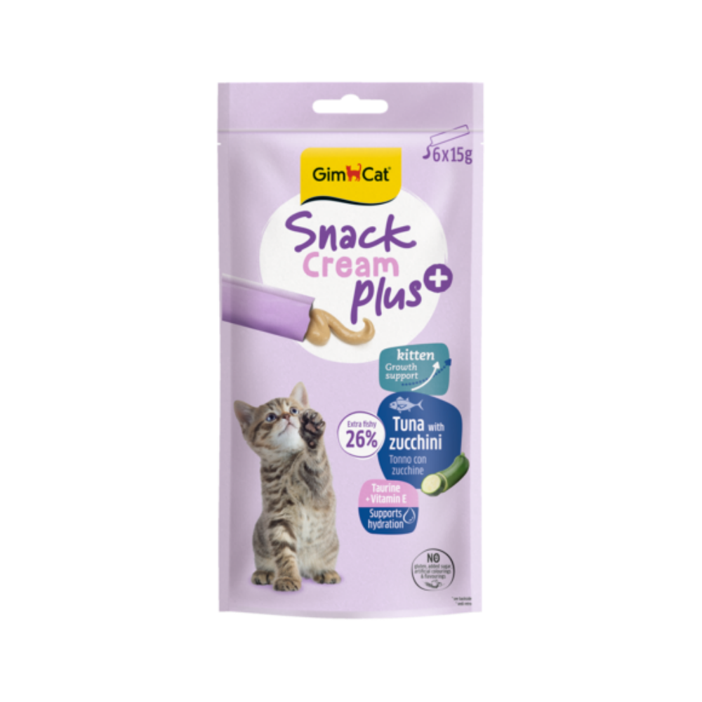 Gimcat Snack Cream Kitten Tuna & Zucchini Kedi Ödülü 6x15gr
