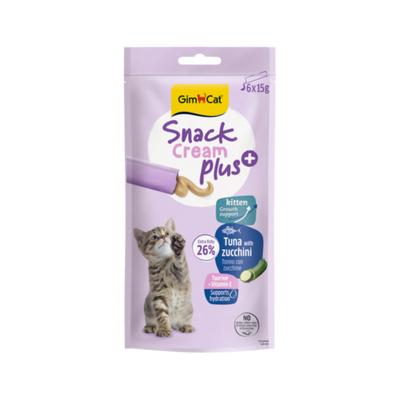 Gimcat Snack Cream Kitten Tuna & Zucchini Kedi Ödülü 6x15gr