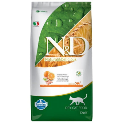 N&D Ocean Tahılsız Ringa Balıklı ve Portakallı 10 Kg Yetişkin Kuru Kedi Maması