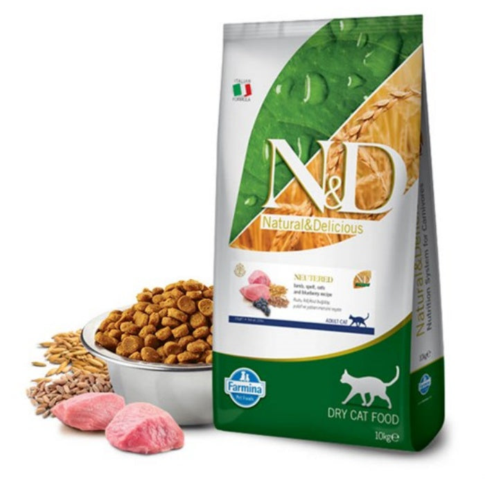 N&D Düşük Tahıllı Kuzulu 10 Kg Kısırlaştırılmış Kuru Kedi Maması