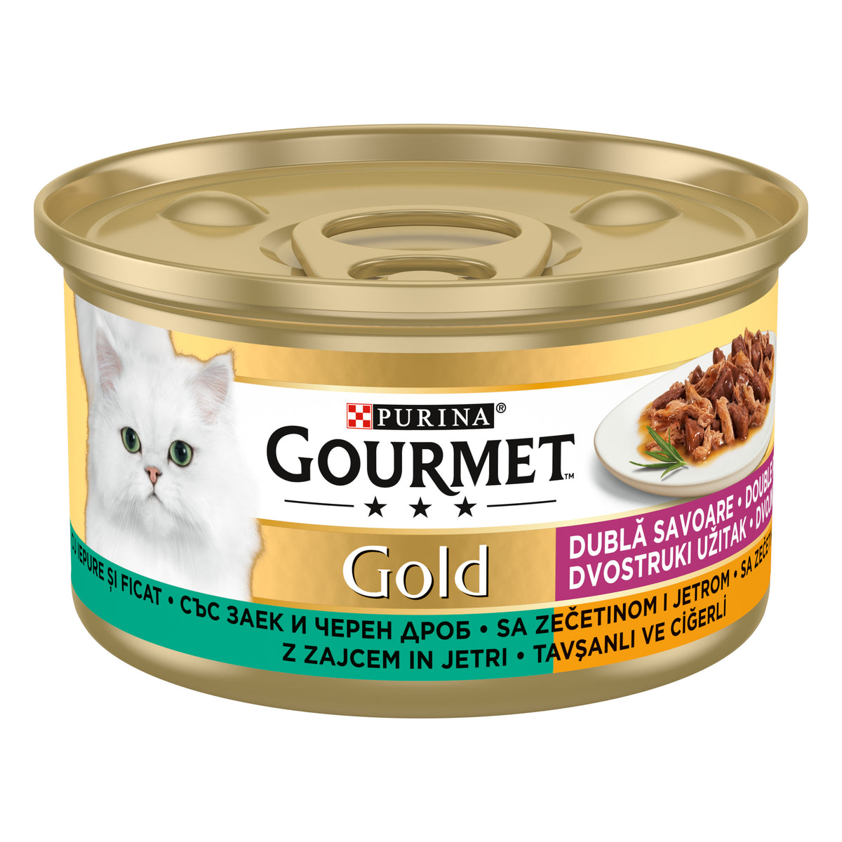 Gourmet Gold Çifte Lezzet Tavşan&Ciğer 85gr Yaş Kedi Konservesi