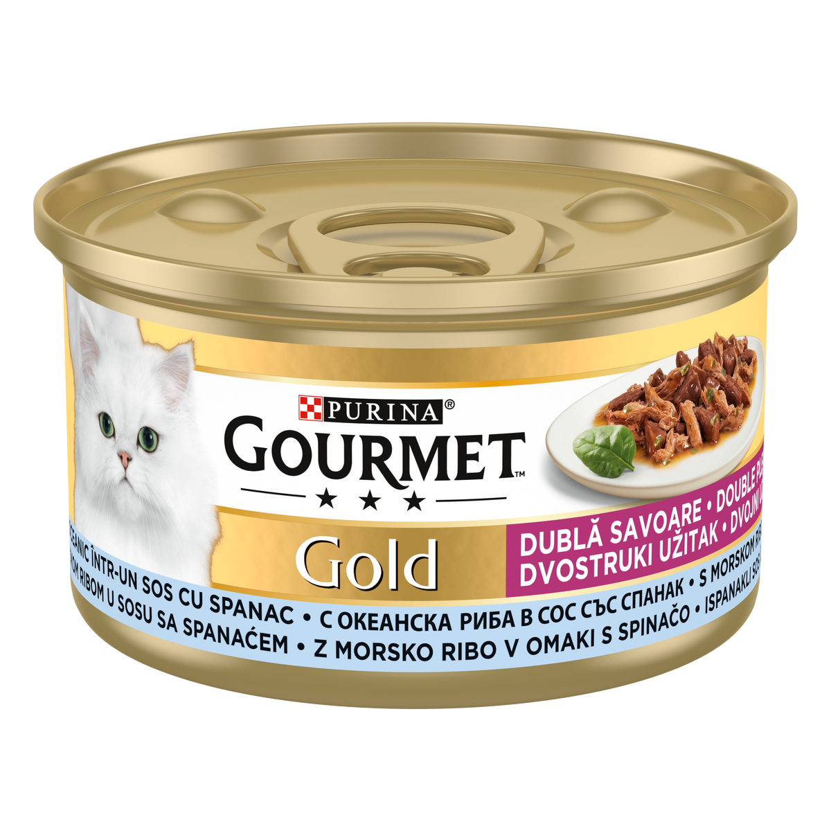 Gourmet Gold Çifte Lezzet Okyanus Balık&Ispanak 85gr Yaş Kedi Konservesi