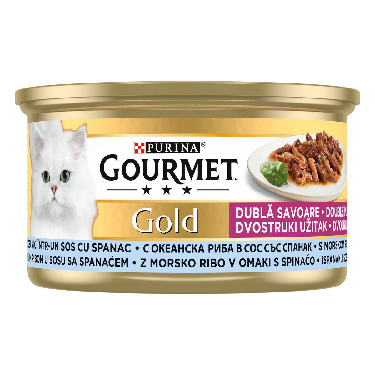 Gourmet Gold Çifte Lezzet Okyanus Balık&Ispanak 85gr Yaş Kedi Konservesi