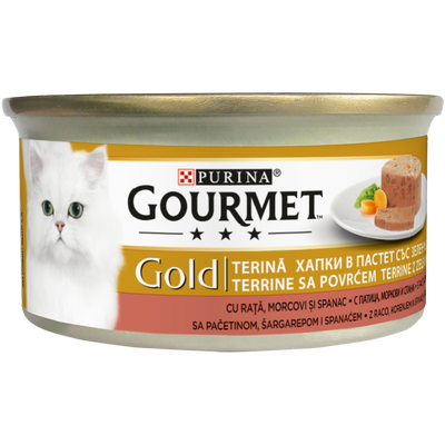 Gourmet Gold Kıyılmış Ördek&Havuç&Ispanak 85gr Yaş Kedi Konservesi