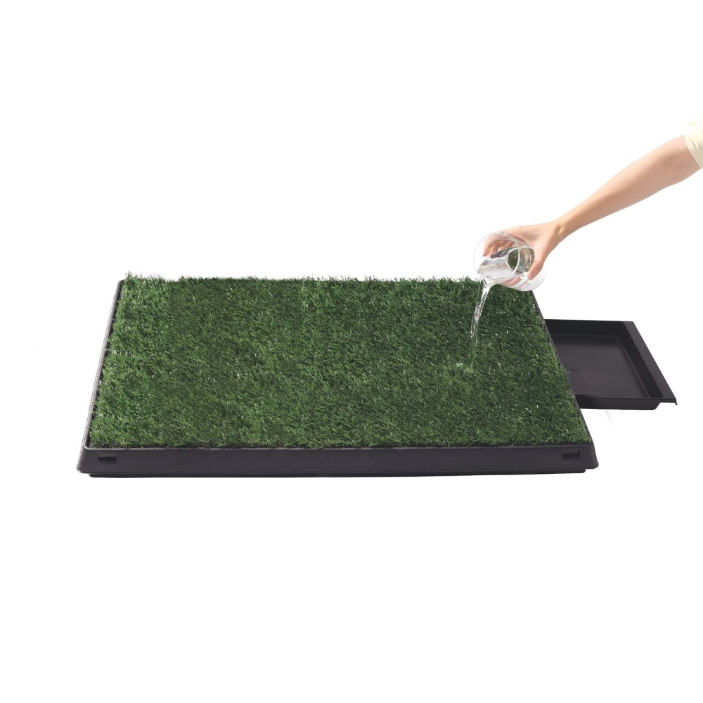 M-Pets Grass Mat Training Pad With Tray With Extra Refill XL 50 X 76 cm
