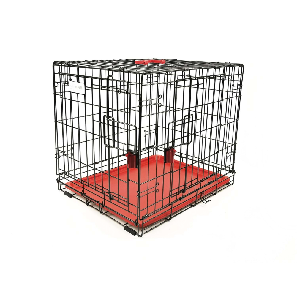 M-Pets Voyager Köpek Kafesi 2 Kapılı (S) Kırmızı 61x46x48Cm