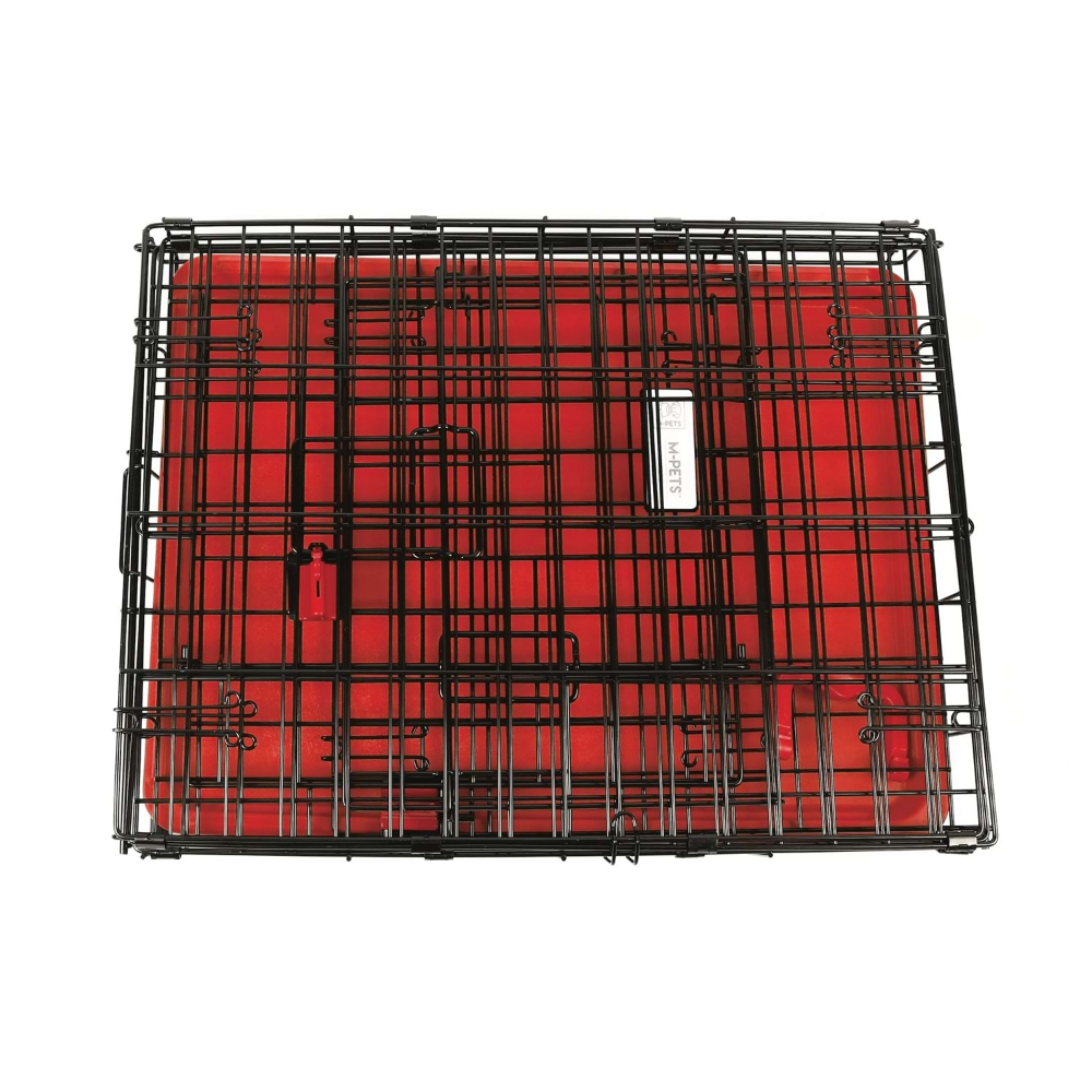 M-Pets Voyager Köpek Kafesi 2 Kapılı (S) Kırmızı 61x46x48Cm