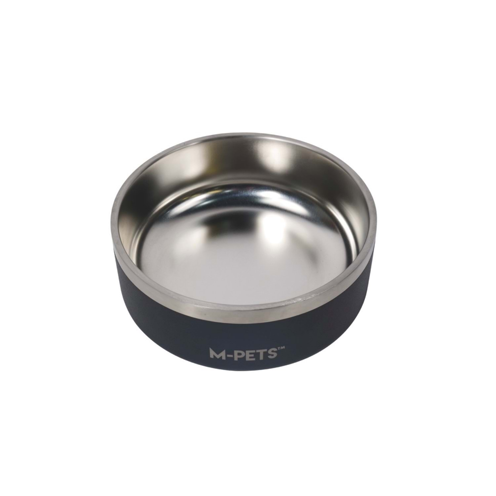 M-Pets Eskimo Çift Cidarlı Mama Kabı 1.25L Black