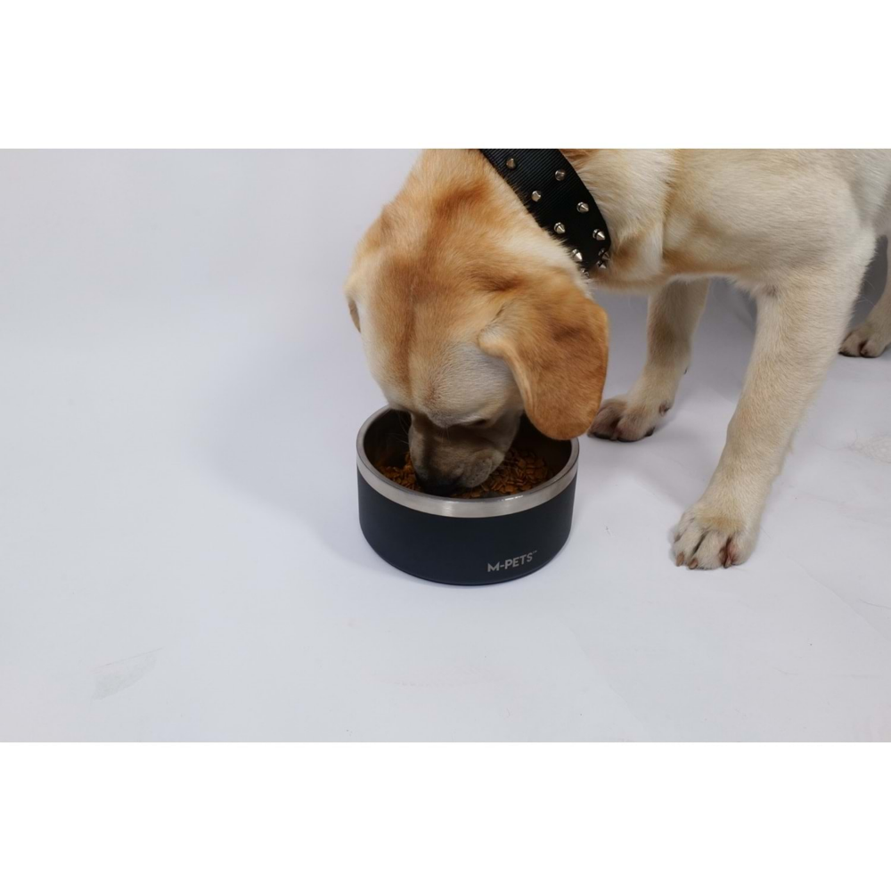 M-Pets Eskimo Çift Cidarlı Mama Kabı 1.25L Black