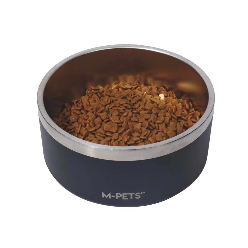 M-Pets Eskimo Çift Cidarlı Mama Kabı 2L Black