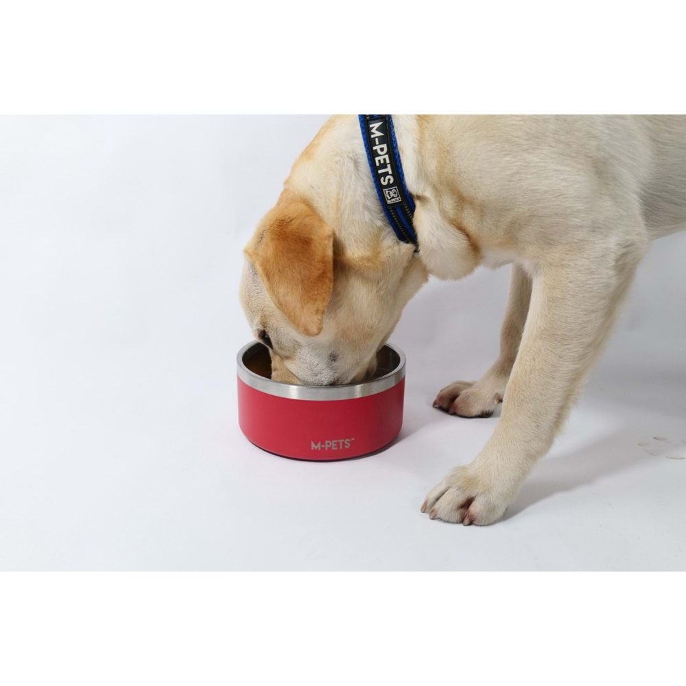 M-Pets Eskimo Çift Cidarlı Mama Kabı 1.25L Red