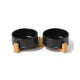M-Pets Opera Seramik Mama Kabı Bamboo Standlı 2x850ml Black