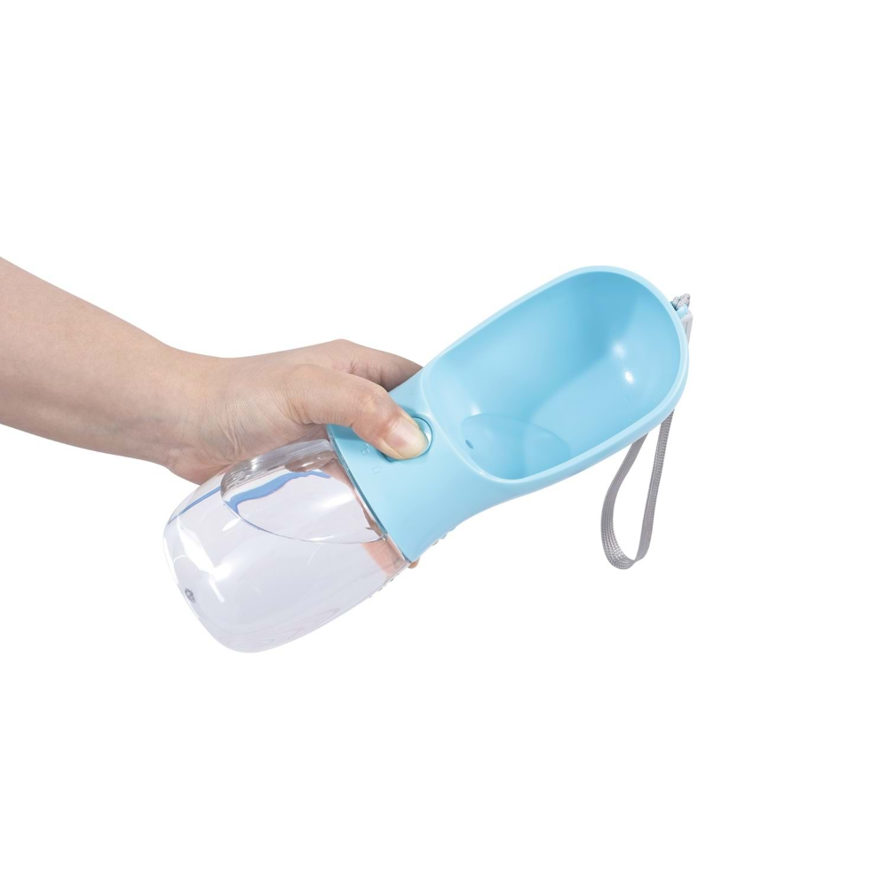 M-PETS On The Road 2İn1 Köpek Seyahat Suluğu 300Ml Blue