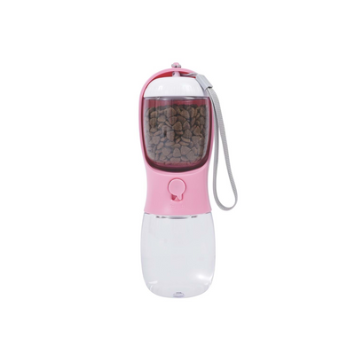 M-PETS On The Road 2İn1 Köpek Seyahat Suluğu 300Ml Pink