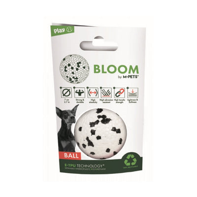 M-Pets Bloom Ball Oyun Topu Parçalanmaz Beyaz/Siyah