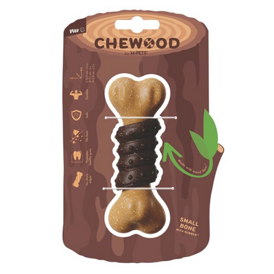 M-PETS Chewood Small Bone Wıth Rubber Köpek Oyuncağı (S)