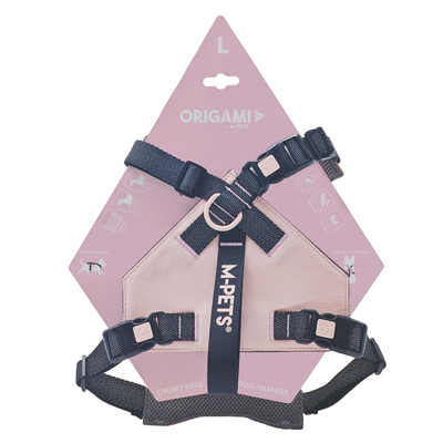 M-Pets Orıgamı Reflektörlü Sırt Tasması Pink (L)
