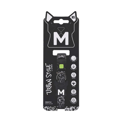 M-Pets Urban Style Freestyle Black/White Boyun Tasması (XS)