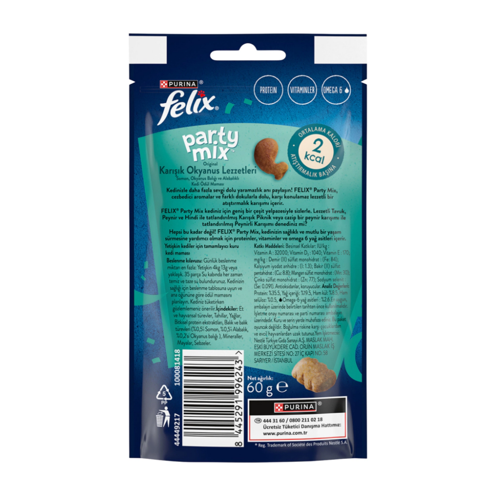 Felix Party Mix Karışık Okyanus Lezzet Ödül Maması 60gr