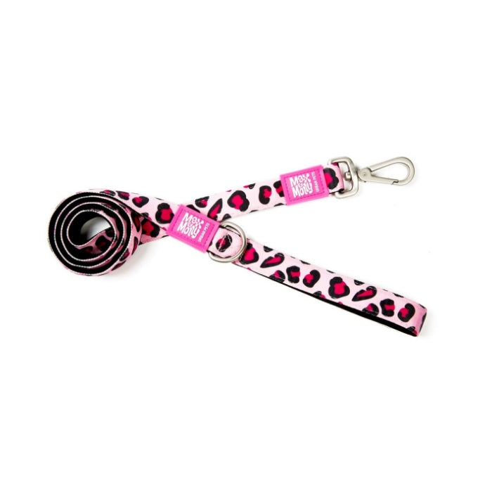 Max & Molly Leopard Pink Gezdirme Kayışı L
