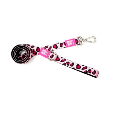 Max & Molly Leopard Pink Gezdirme Kayışı L