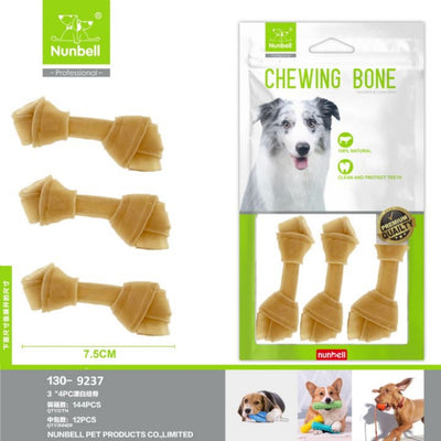 Nunbell Natural Düğüm Kemik 7.5Cm 3'Lü