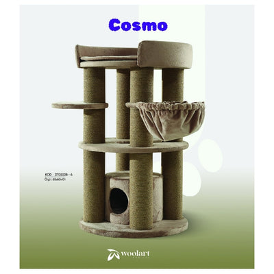 Woolart Cosmo Kedi Tırmalama Mobilyası Bej