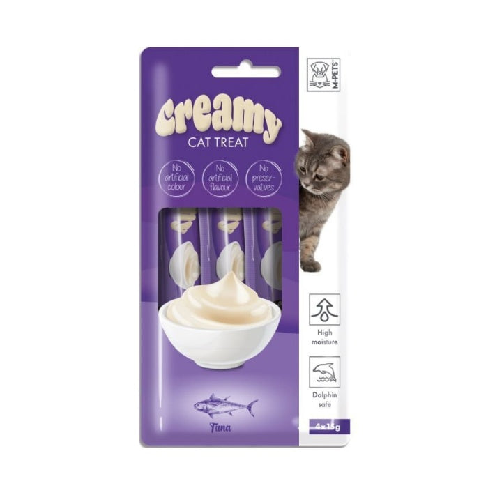 M-Pets Creamy Ton Balıklı Kedi Ödülü 4x15gr