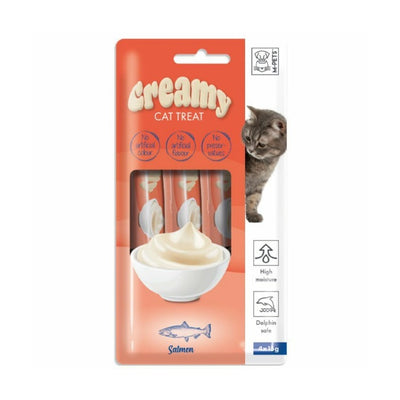 M-Pets Creamy Somon Balıklı Kedi Ödülü 4x15gr